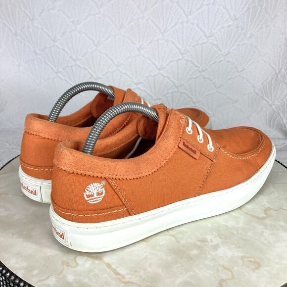 Timberland Earth Keepers Lace-Up Shoes Mens Sz 8.5 Orange Casual Preppy Loafers - Picture 9 of 12